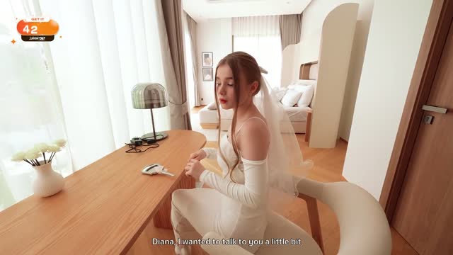 PornHub 欧美金发碧眼白虎1嫩妹【DianaRider】《婚前出轨》婚礼当天前男友诈骗复合，新娘被内射后发现惨遭玩弄 福利姬 av视频封面